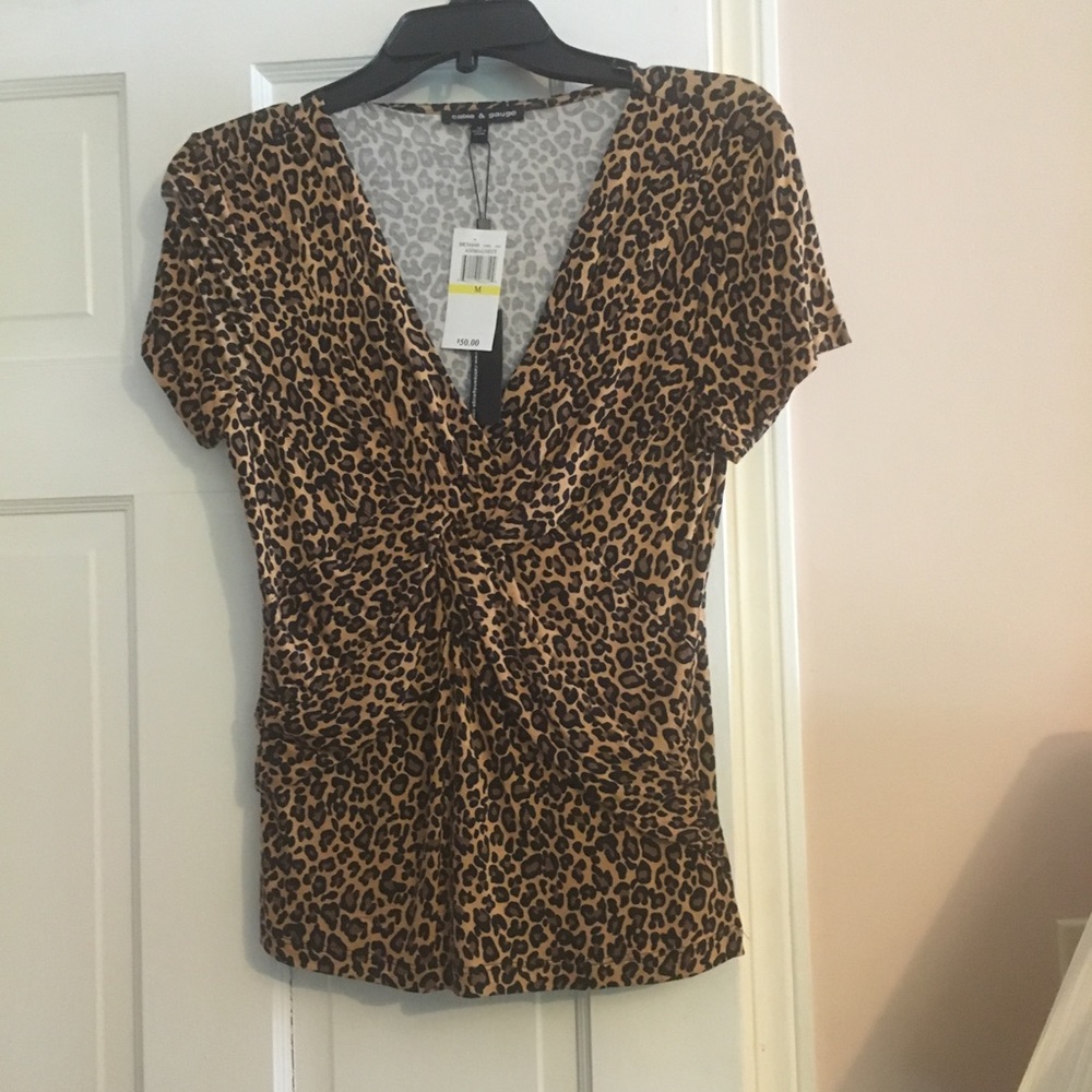 NWT Cable & Gauge Leopard Print Top
